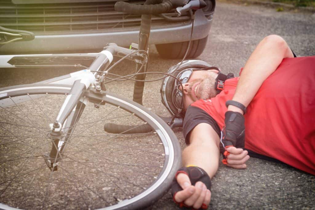 traumatic vehicle accident to cyclist